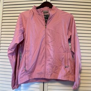 Adidas Women's Pink Windbreaker Jacket - Small